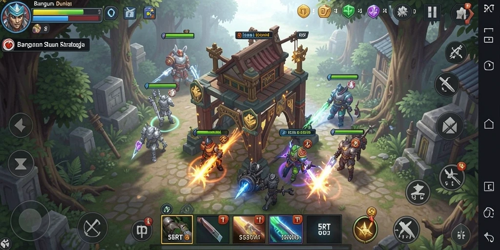 Tampilan gameplay SLG yang menarik dan strategis di 5RT.