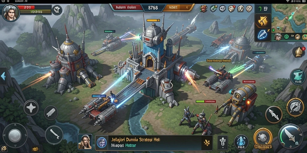 Tampilan utama gameplay SLG yang mendebarkan di 8768.