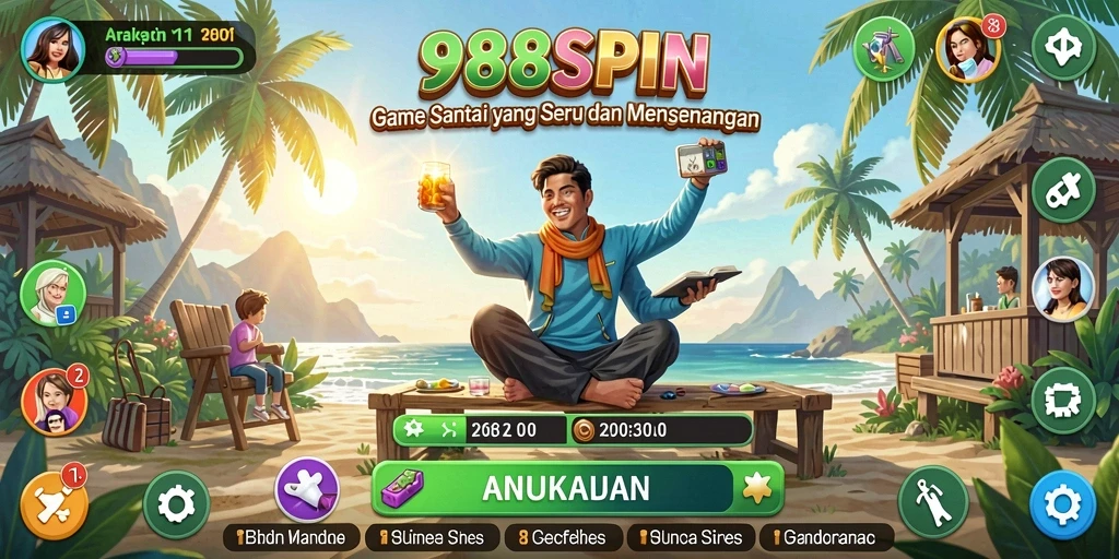 Screenshot gameplay 988SPIN menampilkan keseruan bermain yang santai.