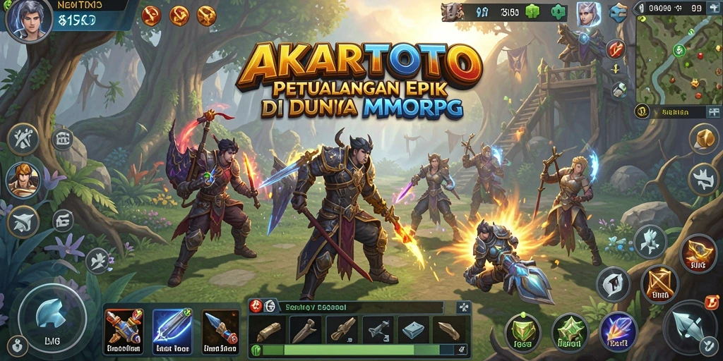 Menampilkan pertarungan epik dalam gameplay AKARTOTO yang seru.
