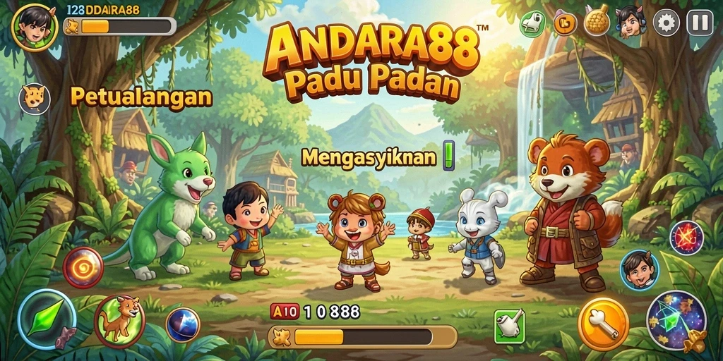 Tampilan gameplay menarik dan penuh warna dari ANDARA88.