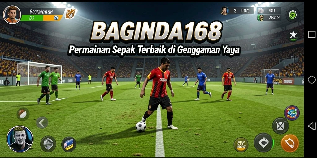 Tampilan gameplay yang mengasyikkan dalam permainan sepak bola BAGINDA168.