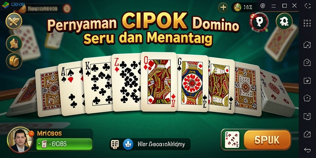 Tangkapan layar gameplay CIPOK menunjukkan suasana kompetitif permainan domino.
