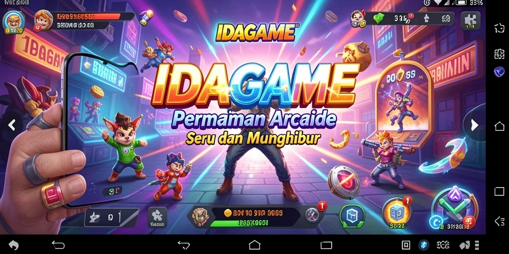 Tampilan atraktif dari gameplay <strong>IDAGAME</strong> yang seru dan adiktif.