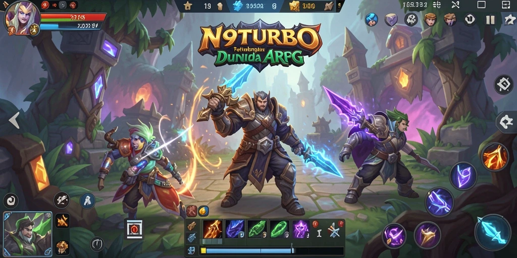 Tampilan grafis menakjubkan dalam gameplay N9TURBO.