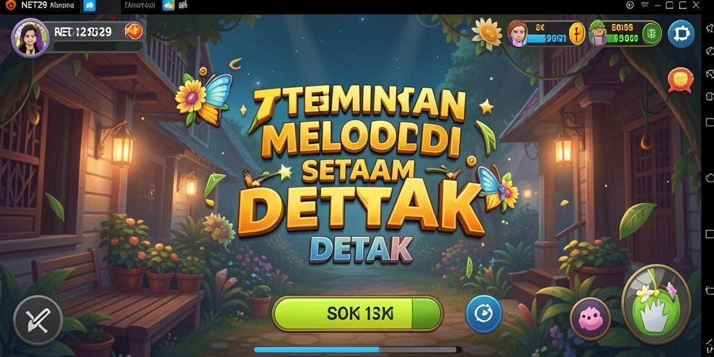 Screenshot dari gameplay NET29 yang menunjukkan interaksi musik.