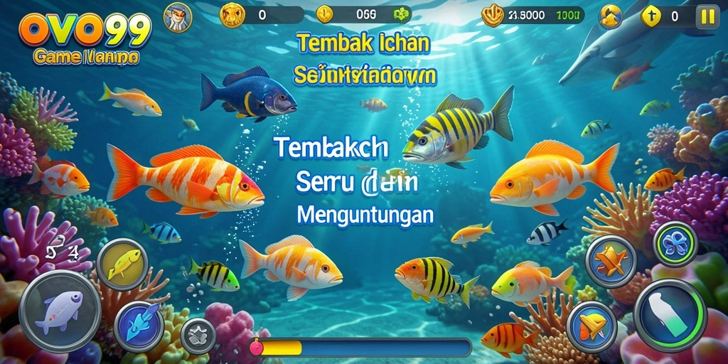 Gameplay seru OVO99 saat menembak ikan dengan teman-teman.