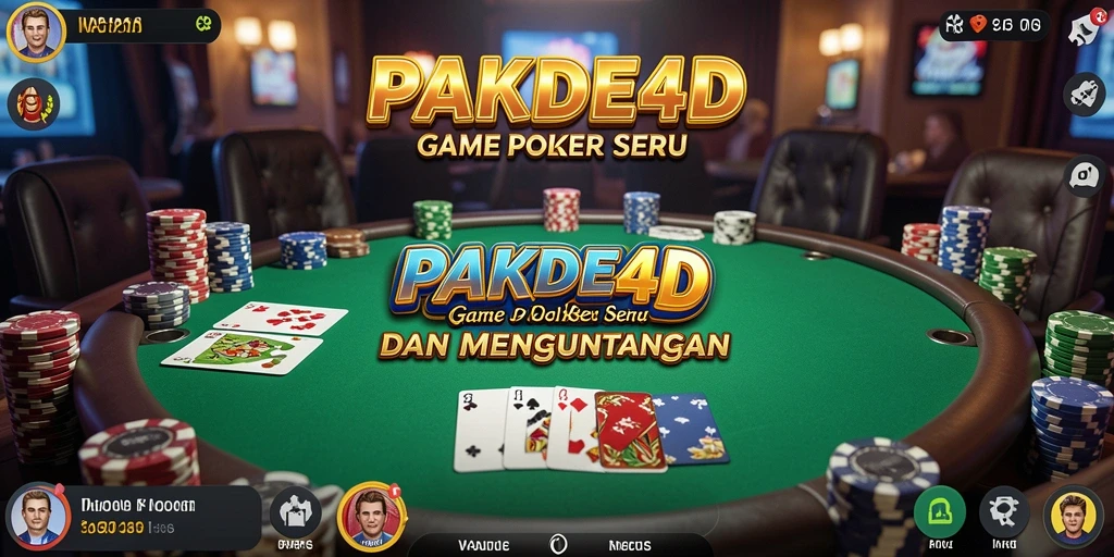Gameplay seru PAKDE4D dengan suasana meja poker yang menyenangkan.