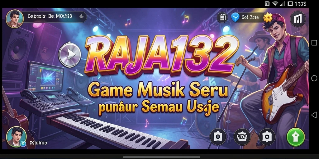 Tampilan gameplay menarik RAJA132 dengan musik yang menghibur.