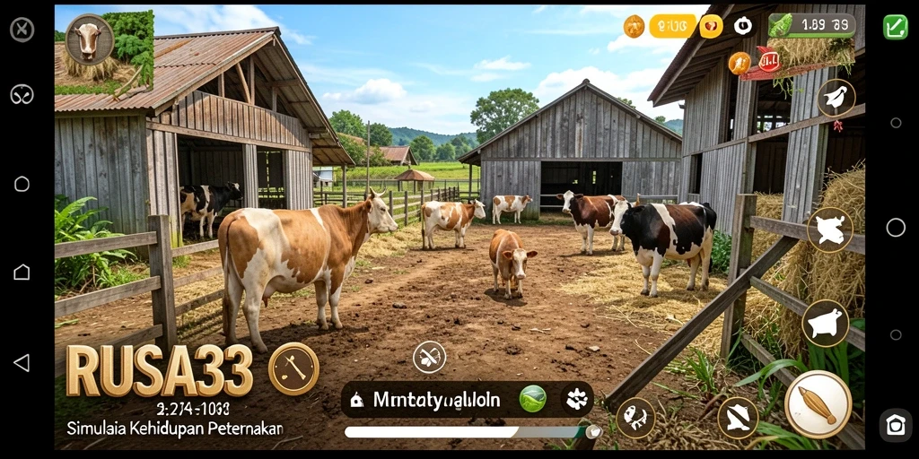 Tampilan gameplay RUSA33 dengan grafis realistis dan interaksi rusa.