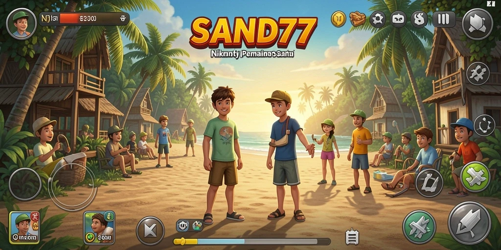 Screenshot gameplay SAND77 yang menunjukkan keseruan permainan Casual.