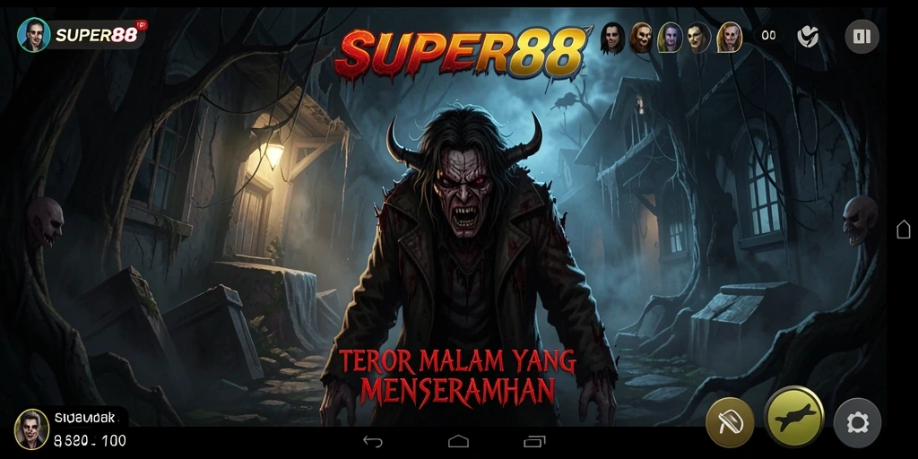 Tampilan gameplay SUPER88 yang menyeramkan dan penuh ketegangan.