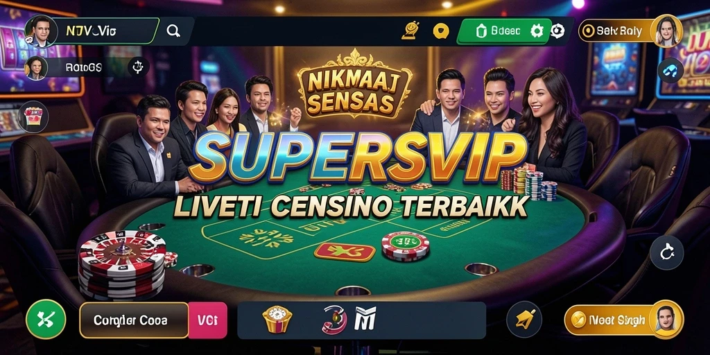 Tampilan screenshot gameplay Live Casino di SUPERSVIP dengan dealer profesional dan interaktif.