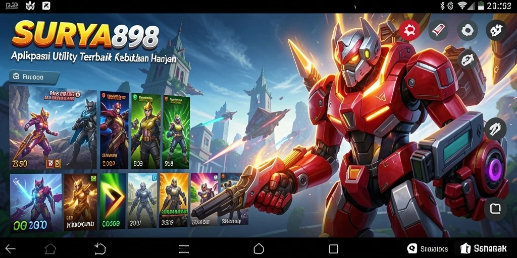 Tampilan antarmuka utama SURYA898 yang memudahkan pengguna.