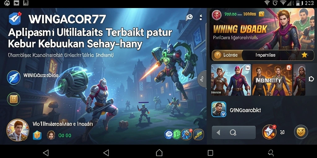 Screenshot utama WINGACOR77 menunjukkan antarmuka pengguna yang sederhana dan fungsional.